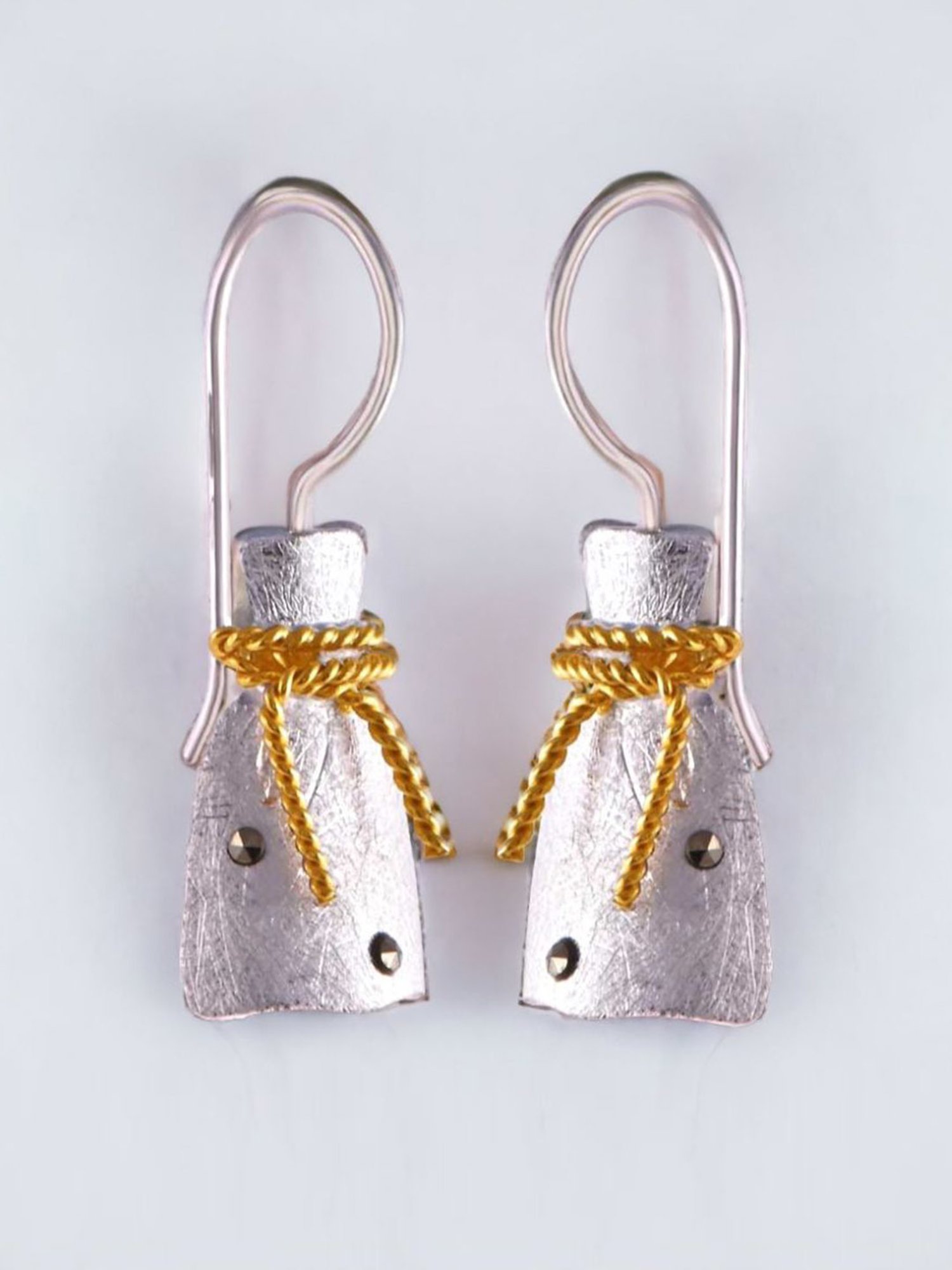 Rihi by P.C. Chandra Jewellers 925 Silver Potli Pendant & Earring Set for Women & Girls