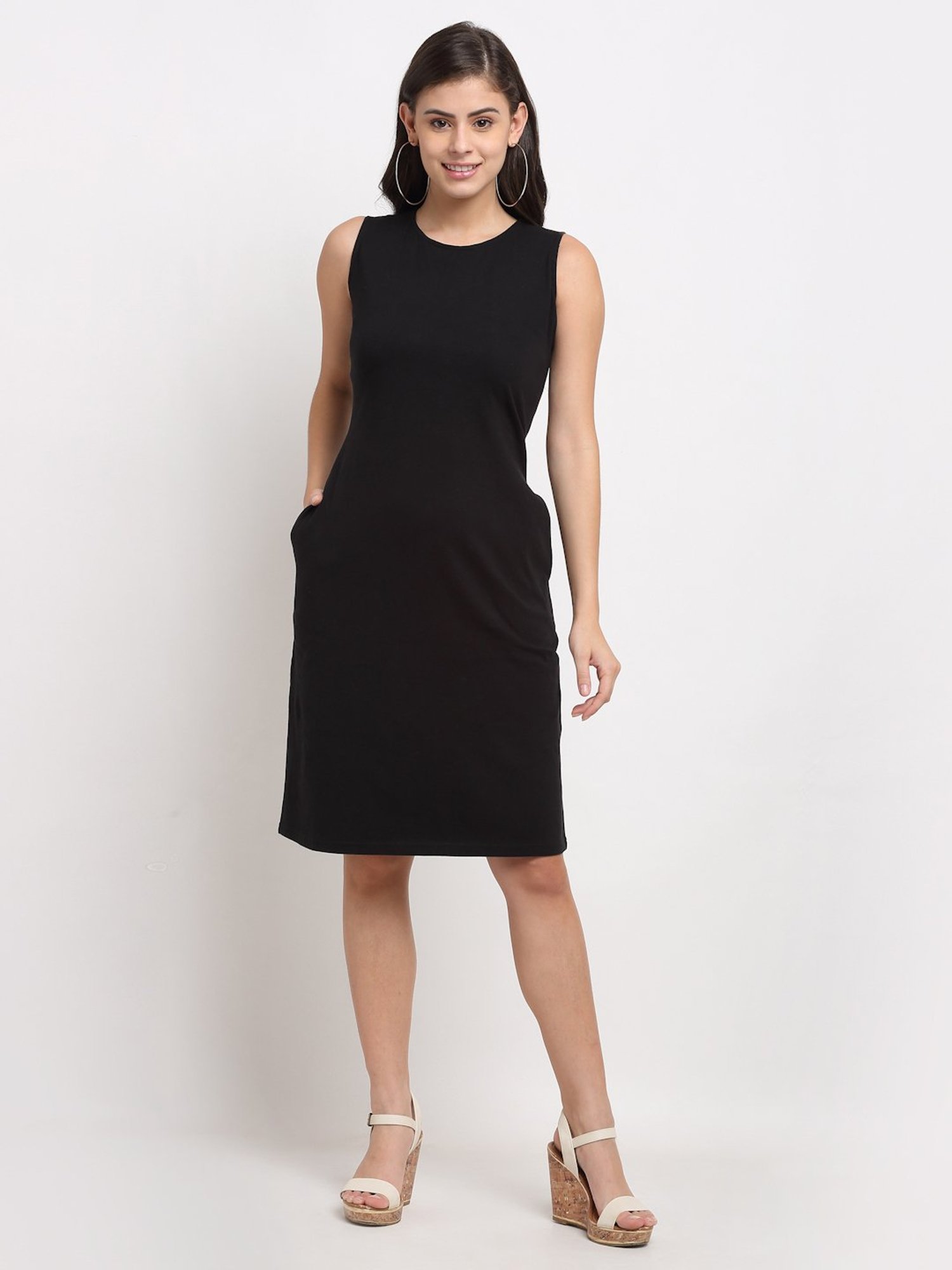 BRINNS Black Midi A Line Dress