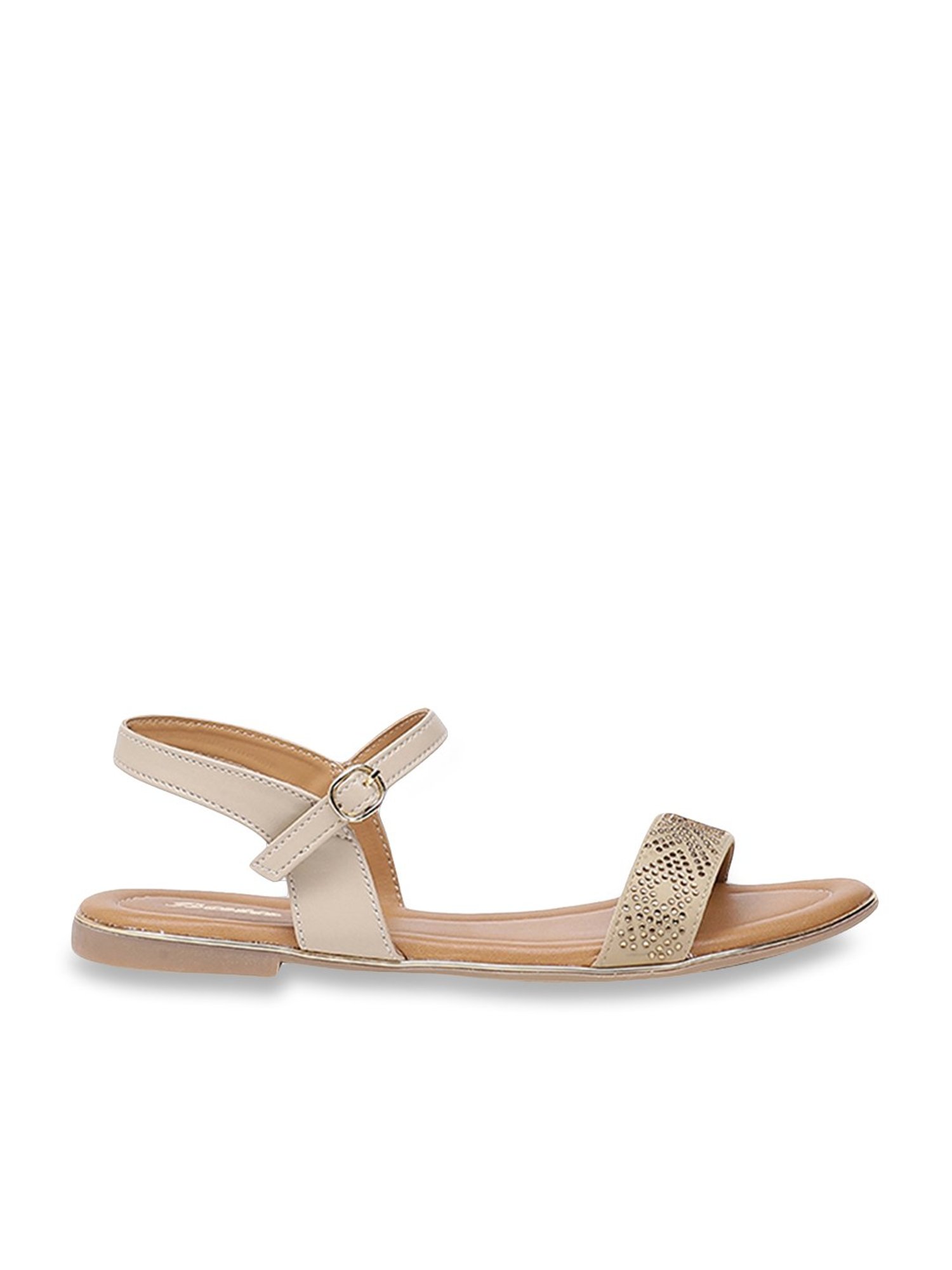 Bata Women's Thea Beige Ankle Strap Sandals