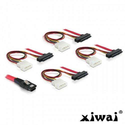 Xiwai mini SAS SFF-8087 to SFF-8482 and power x4 SAS cable