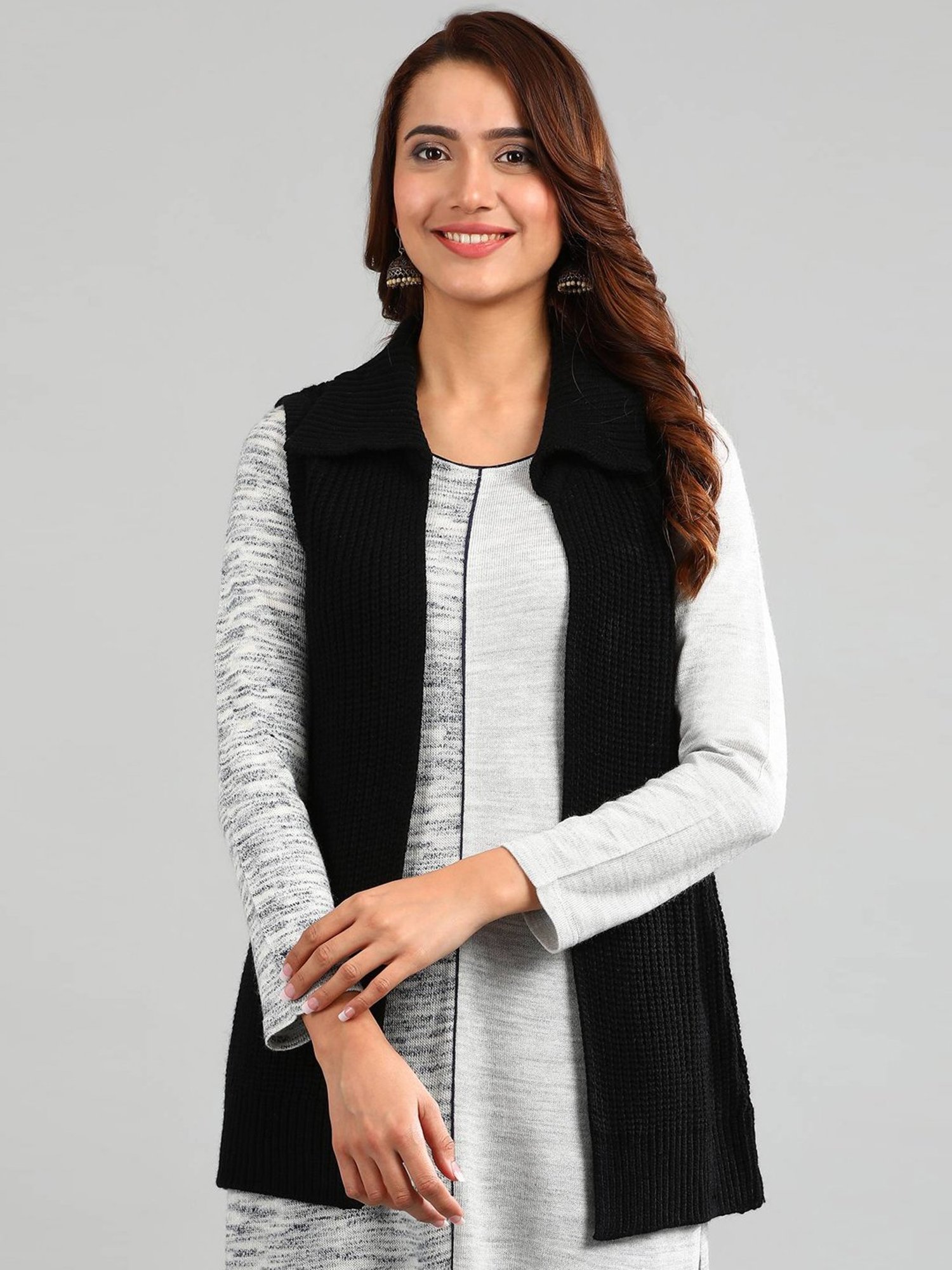 Aurelia Black Regular Fit Sweater