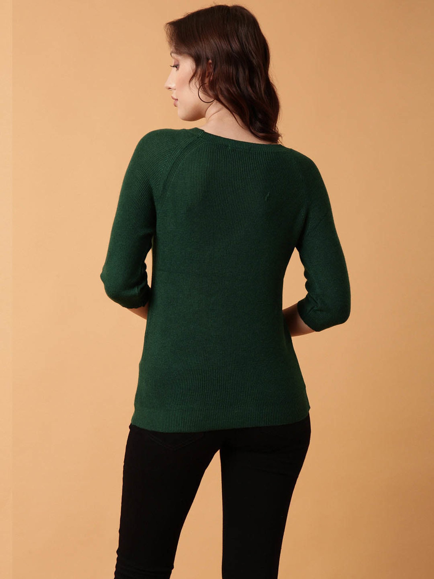 SHOWOFF Green Regular Fit Top