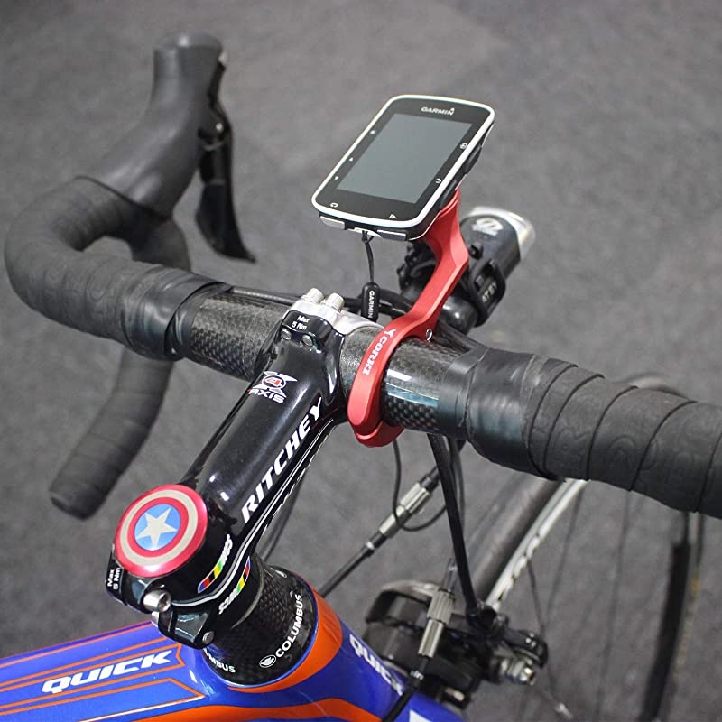 Bike Out-Front Mount for Garmin GPS Cycling Edge 130 520 530 830 1030 Compatible with 31.8mm/25.4mm Bicycle Handlebar