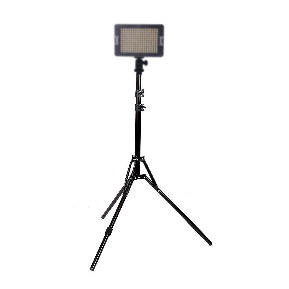 Kshioe Aluminum Adjustable Single 2m Light Stand Reflexed Light Stand Black