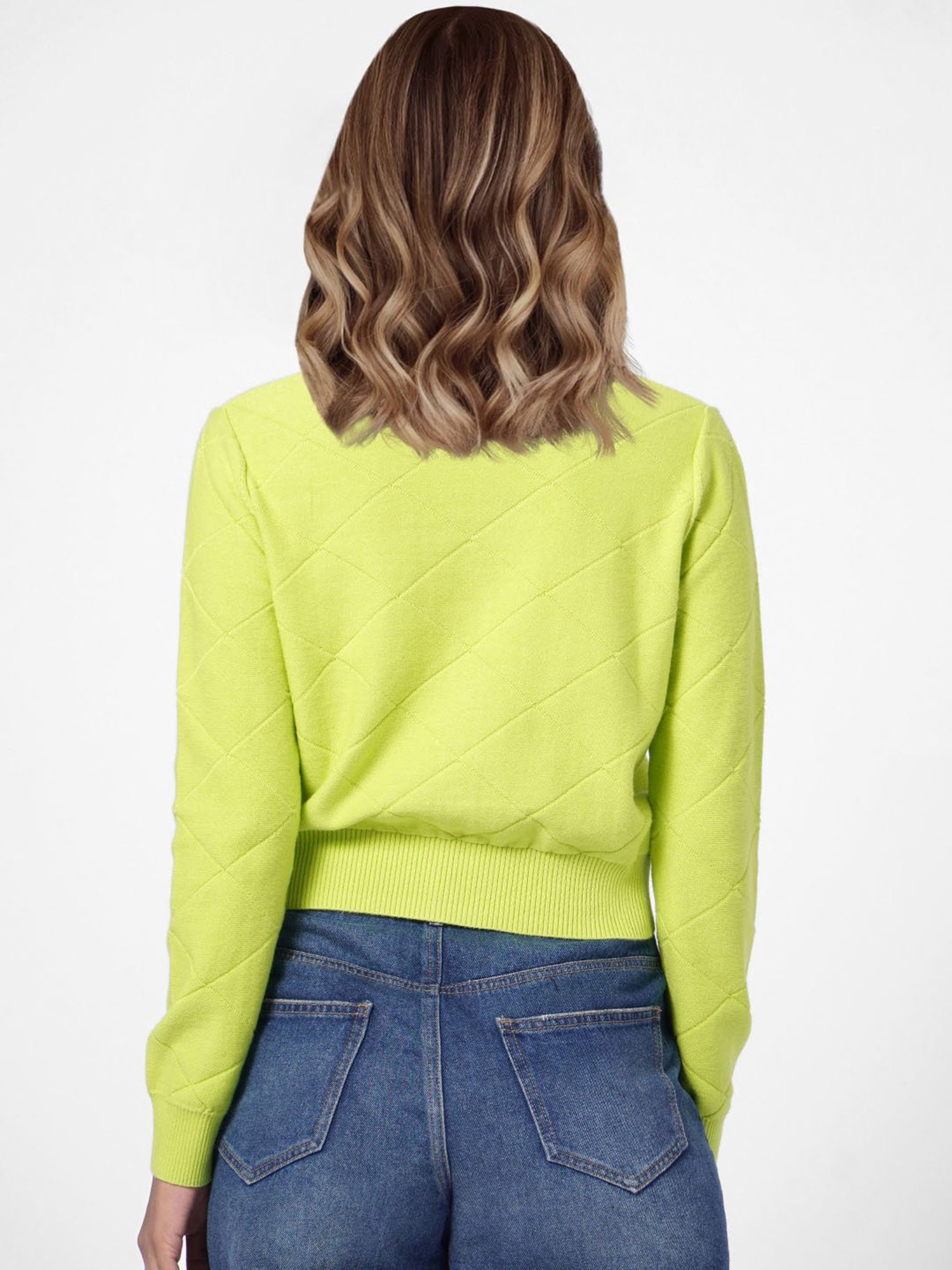 Only Green Embroidered Cardigan