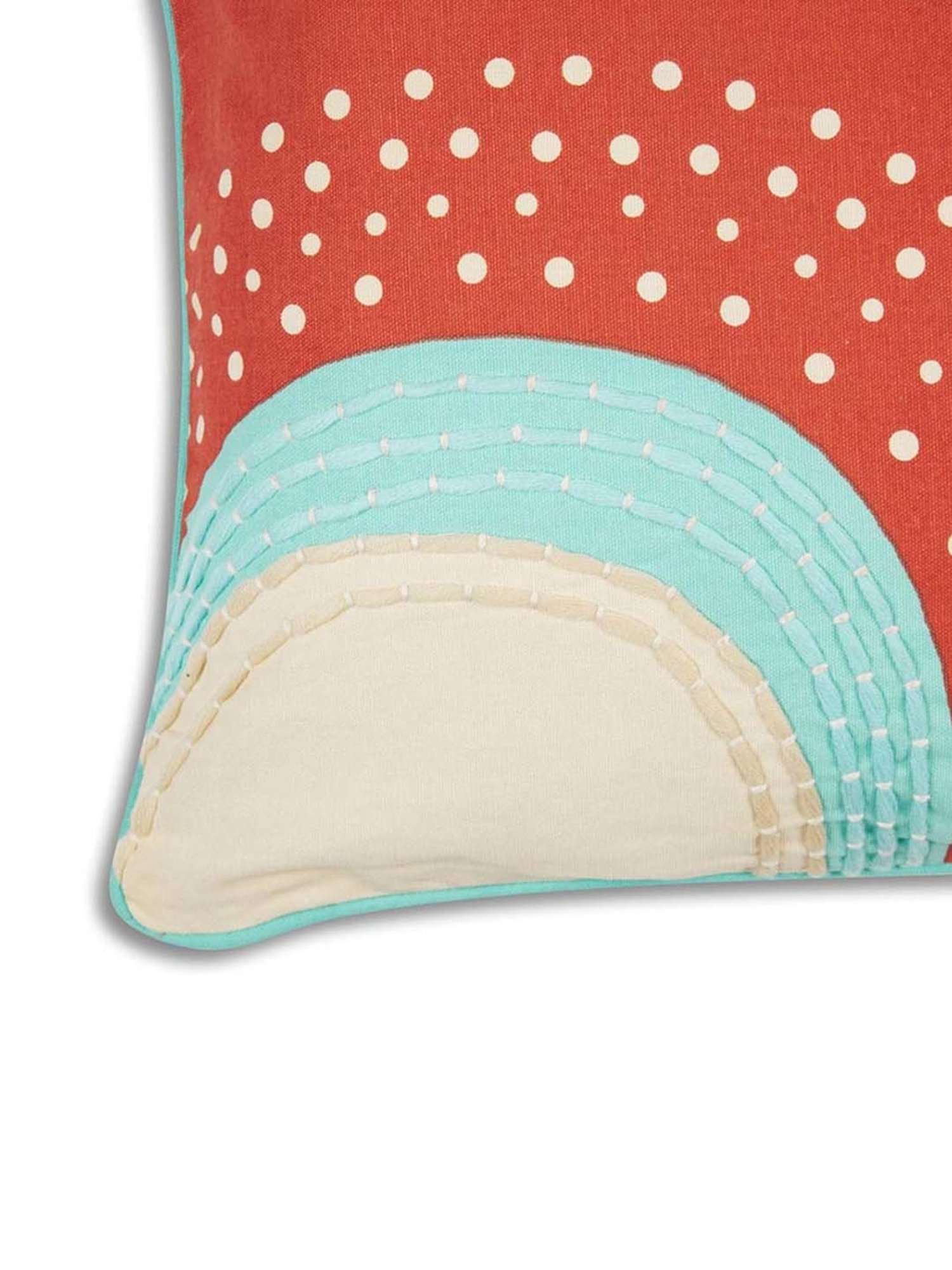 Fabindia Natkhat Red Cotton Kids Cushion Cover