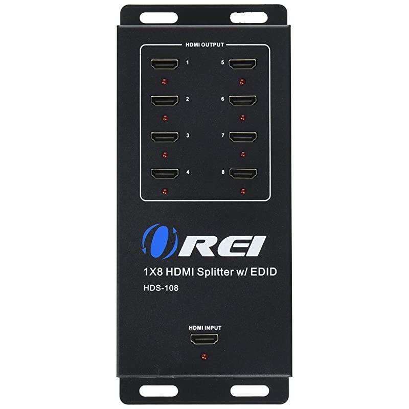 4K 1x8 1 in 8 Out by  - Ultra HD @ 30 Hz 1x8 Ver. 1.4 HDCP, Power HDMI Supports 3D Full HD 1080P for Xbox, PS4 PS3 Fire Stick Blu Ray Apple TV HDTV - Adapter Included