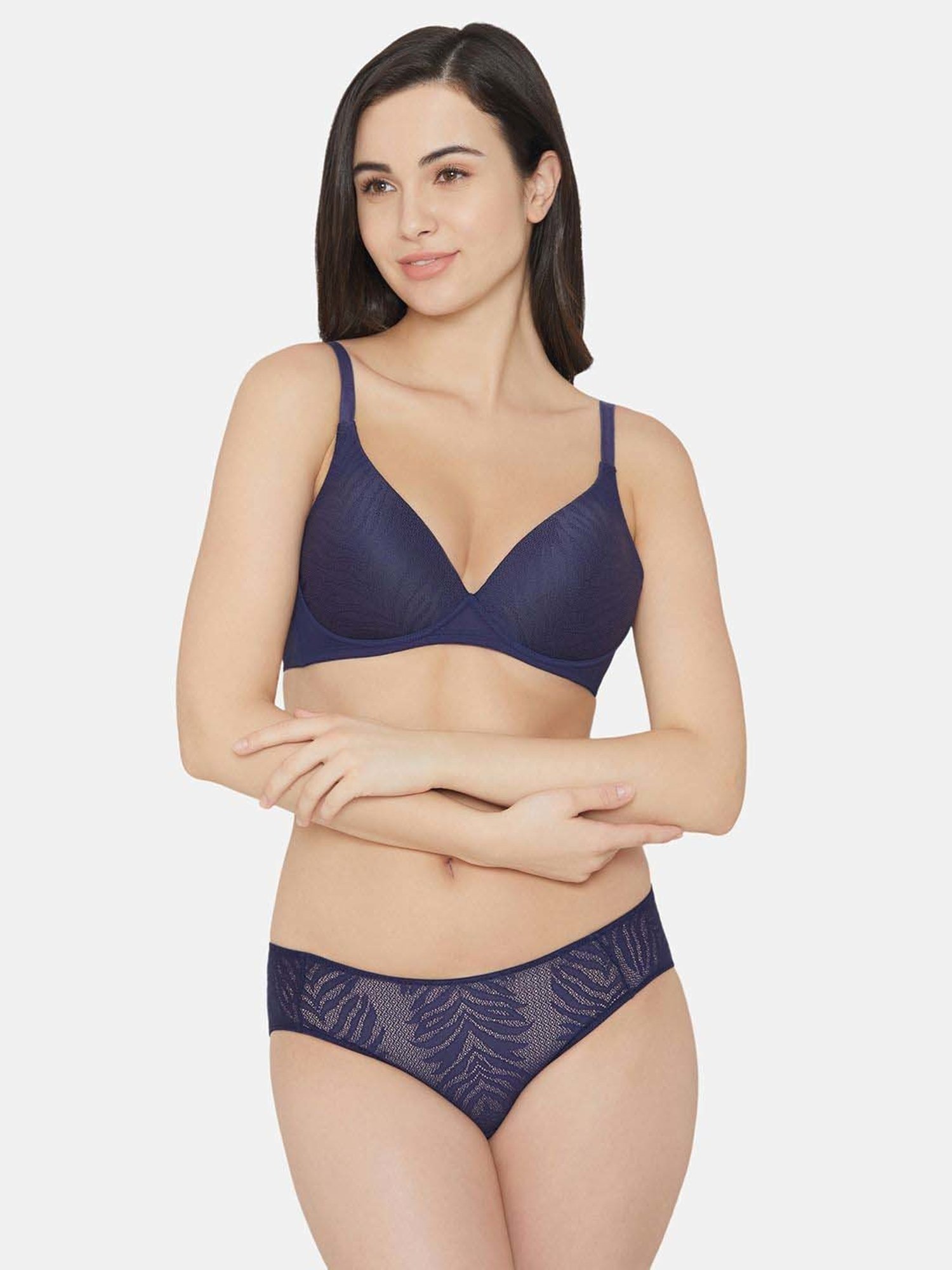 Wacoal Navy Self Pattern Everyday Bra
