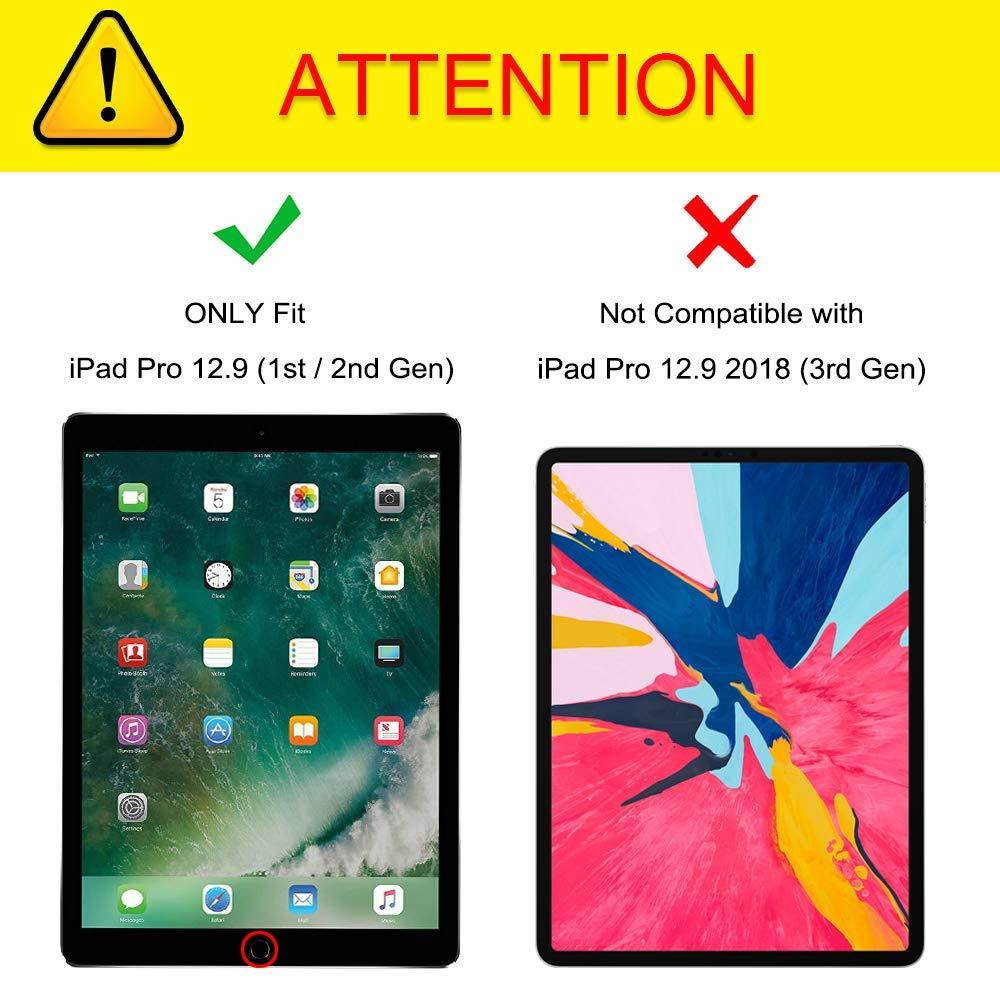 Fintie Folio Case for iPad Pro 12.9 (2nd Gen) 2017 / iPad Pro 12.9 (1st Gen) 2015 - [Corner Protection] Premium PU Leather Smart Stand Protective Cover with Auto Sleep/Wake (Shades of Blue)