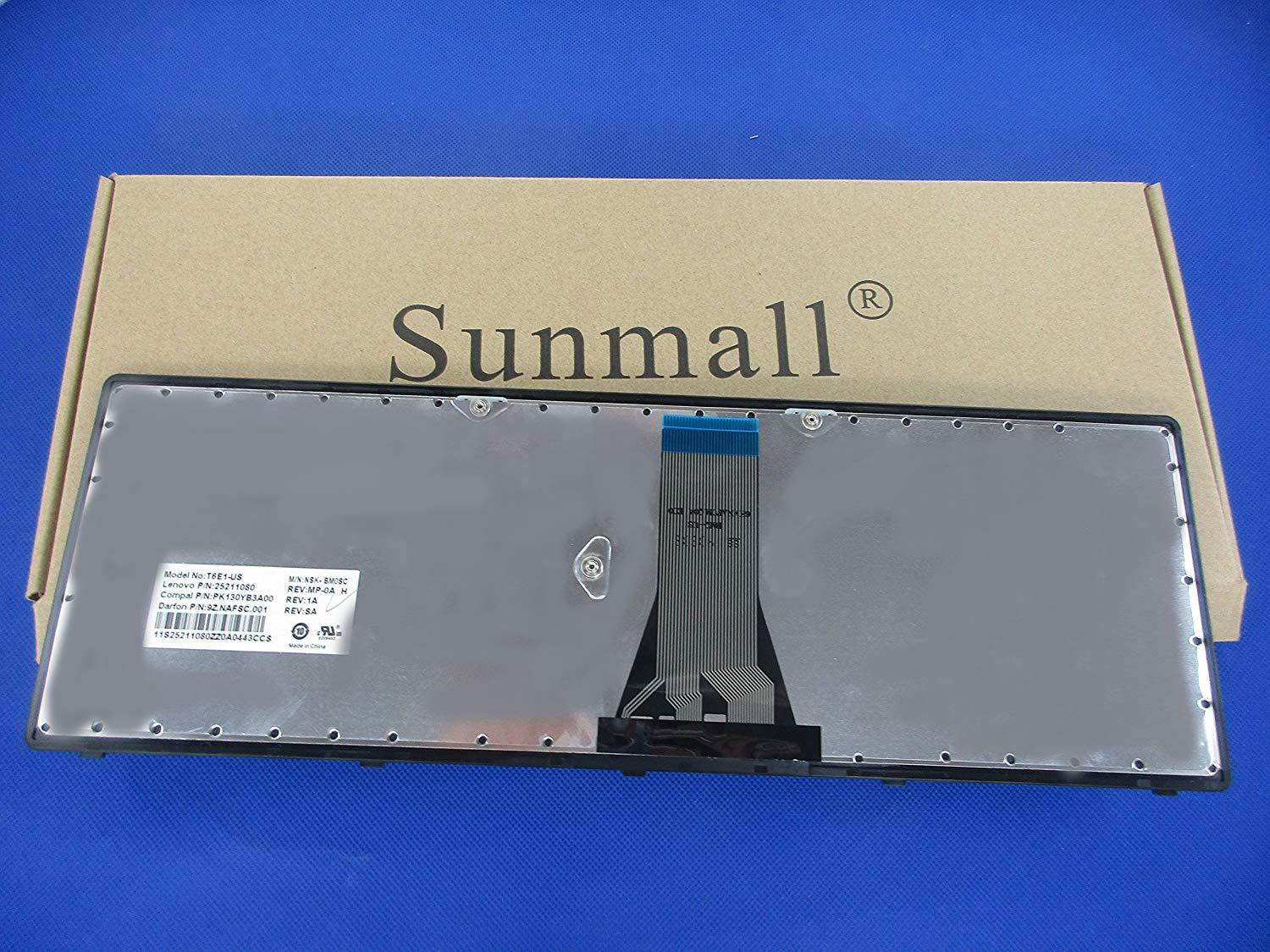 SUNMALL Keyboard replacement with Frame for Ideapad G500S G505S G510S S500 S510 S510P Z510 Z510-IFI Flex 15 Flex 15D Series Laptop US Black 25211020 25211050 MP-12U73US-686 (6 Months Warranty)