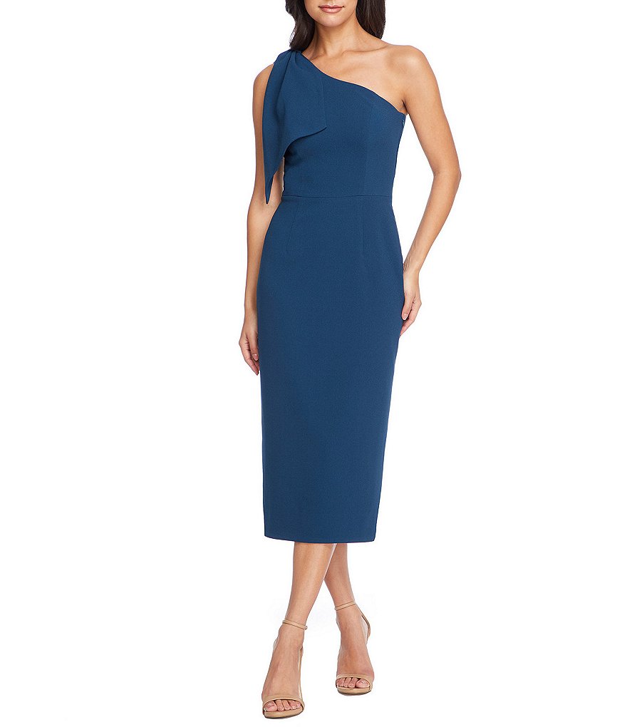 Dress the Population Tiffany One Shoulder Midi Sheath Dress