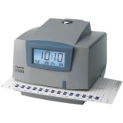 Pyramid Time Systems Model 3500 Multi-Purpose Time Clock and Document Stamp, includes 25 time cards, ribbon, 2 security keys and user guide, Made in the USA
