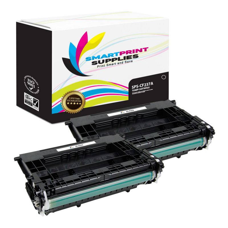 Smart Print Supplies Compatible 37A CF237A Black Toner Cartridge Replacement for HP LaserJet M607 M608 M609, MFP M632 MFP M631 Printers (11,000 Pages) - 2 Pack