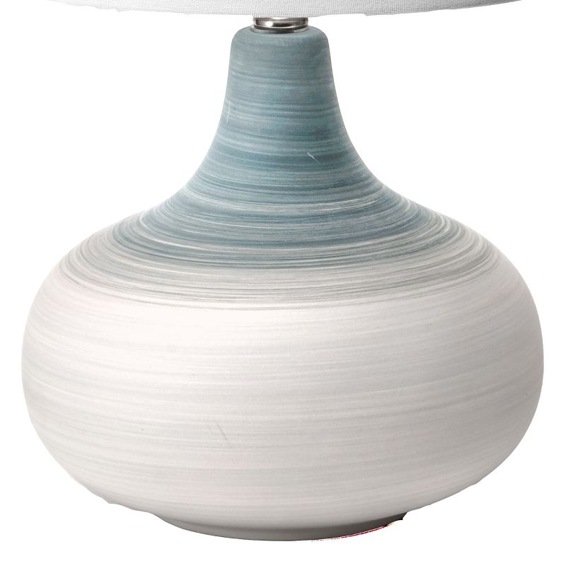 nuLOOM Vienna 22" Ceramic Table Lamp Lighting - White 21.5" H x 11.5" W x 11.5" D
