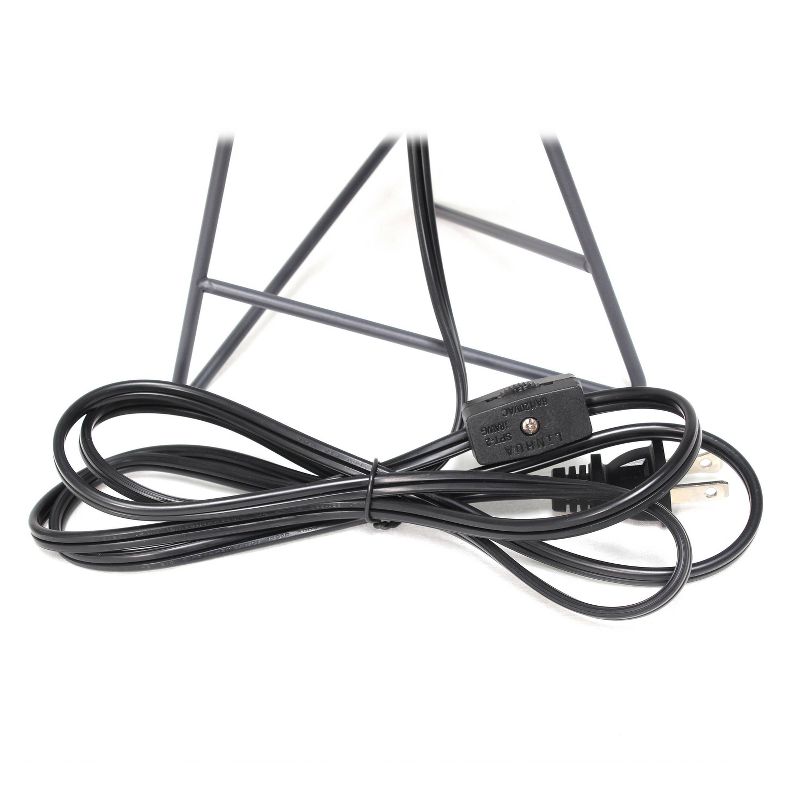 Down To The Wire Table Lamp with Fabric Shade Gray - Simple Designs