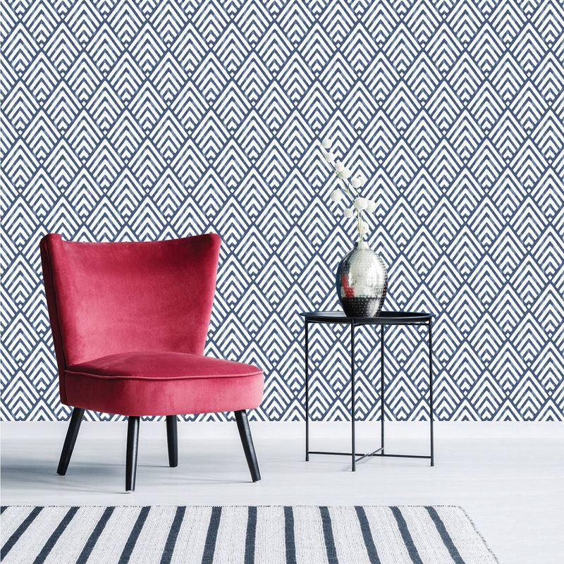 NuWallpaper Arrowhead Peel & Stick Wallpaper Dark Blue