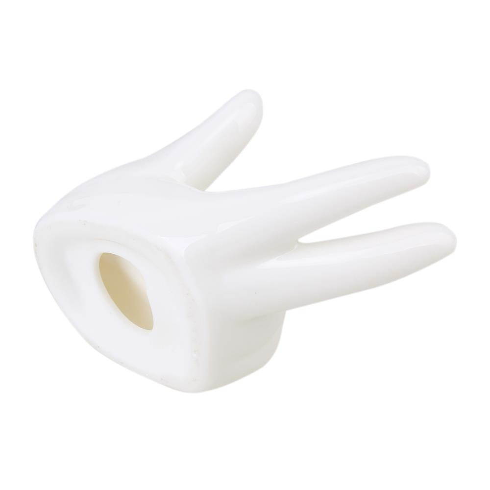 BQLZR White Ocarina Display Accessory Ceramic Hand Stand  For Music Lovers