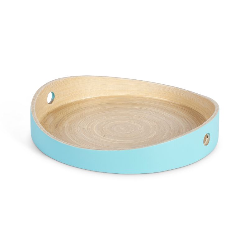 Lone Elm Studios Set of 3 Nesting Bamboo Trays in Assorted Colors