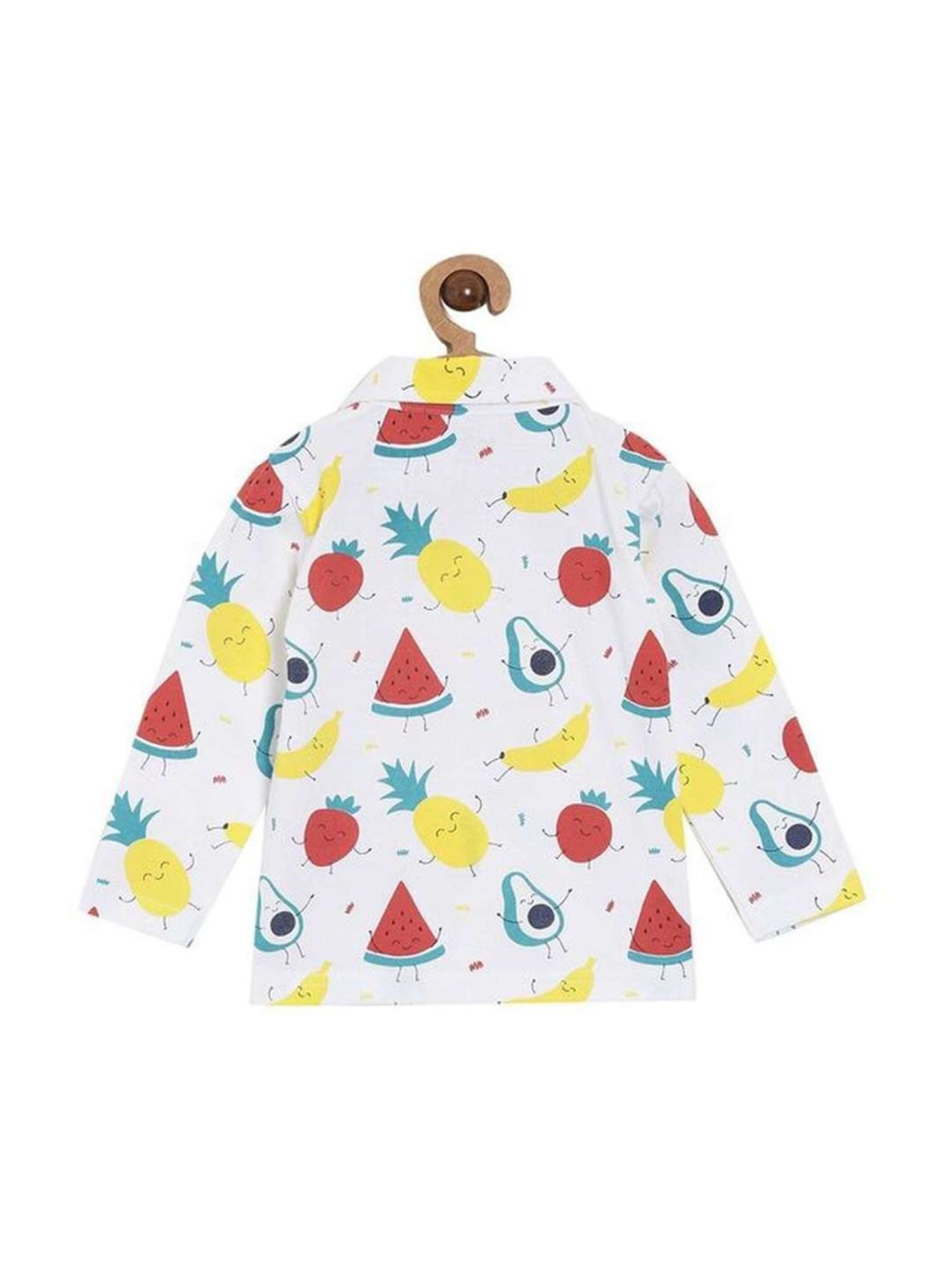 The Mom Store Boys Multicolor Cotton Printed Full Sleeves Shirt Set