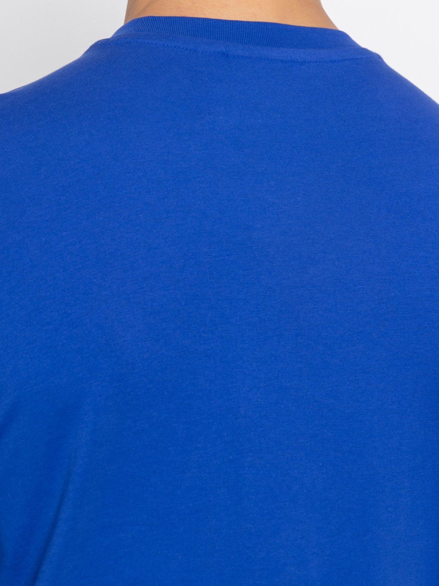 Adidas Blue 100% Cotton Regular Printed  T-Shirt