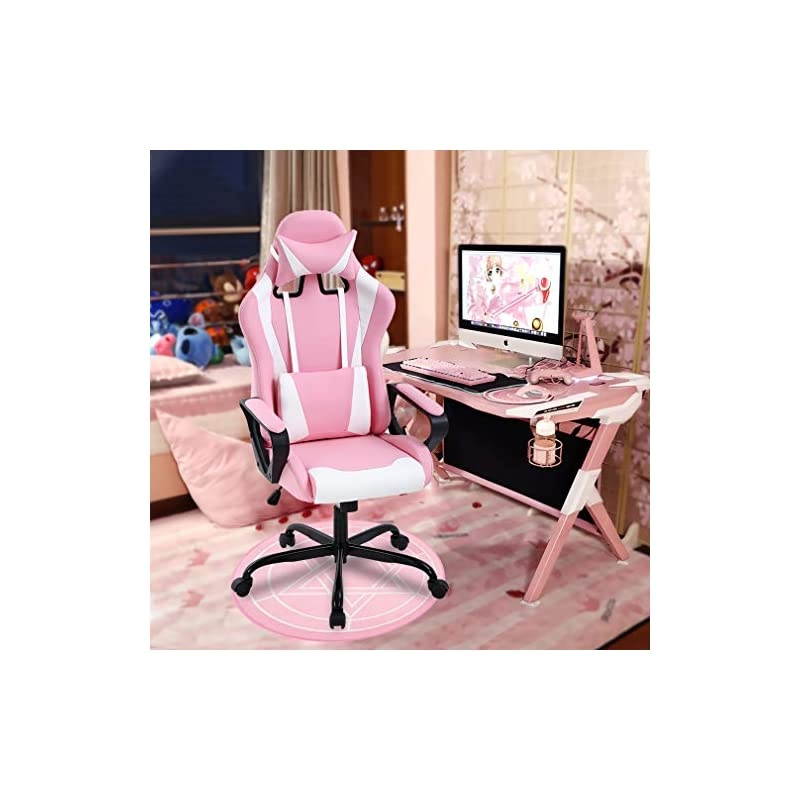 Chair Office Chair Desk Chair Ergonomic Executive Swivel Rolling Computer Chair with Lumbar Support, Pink