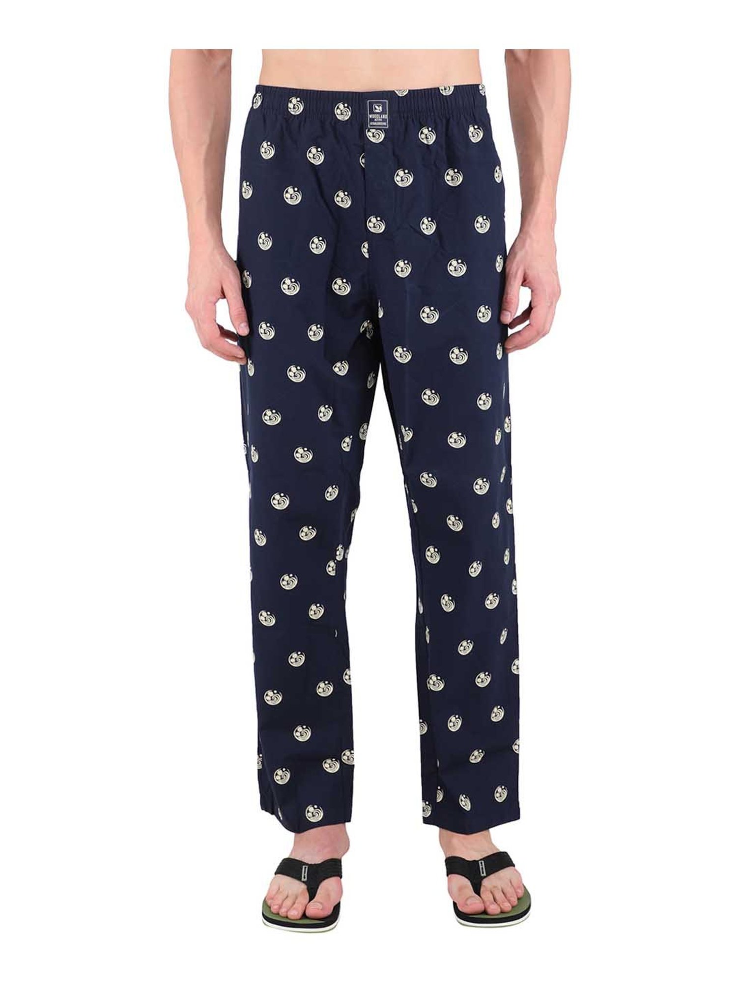 Woodland Navy Regular Fit Pyjama Pants