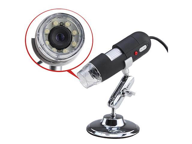 2.0MP USB Digital Microscope 50X~500X Magnifier Video Camera w/ 8-LED