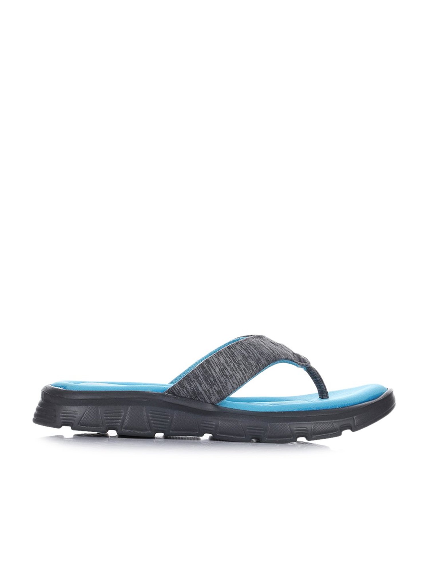 Aha by Liberty Women's Dark Grey & Sky Blue Flip Flops