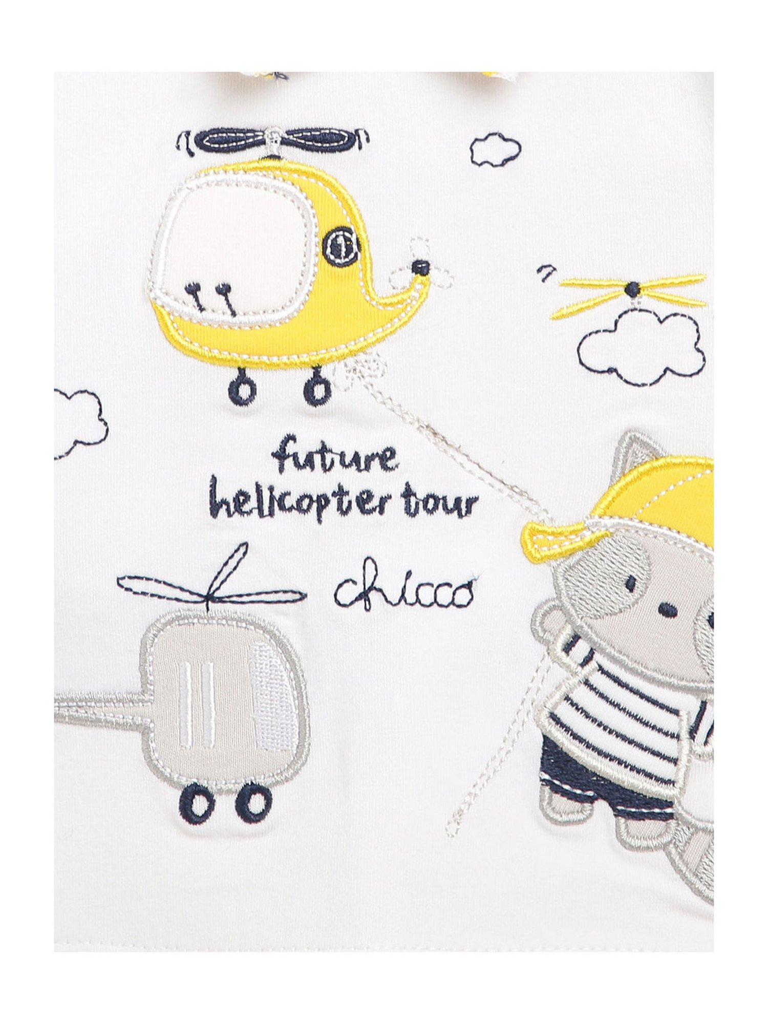 Chicco Kids White & Yellow Printed T-Shirt with Leggings