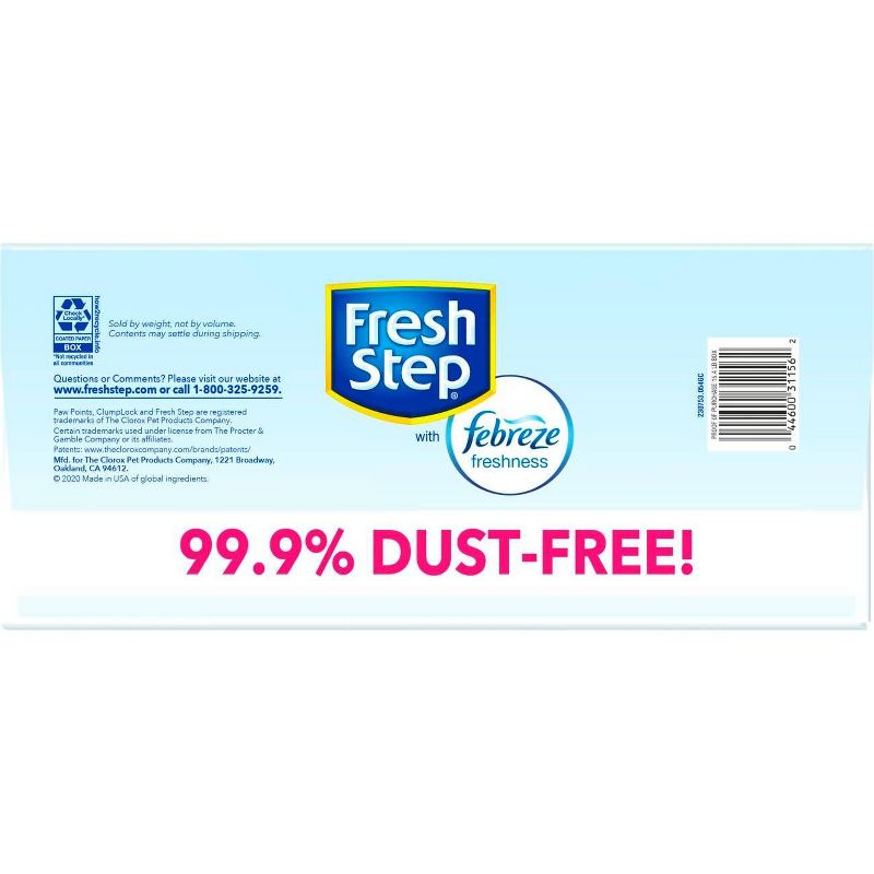Fresh Step Lightweight Extreme Scented Litter with the Power of Febreze Clumping Cat Litter- 15.4lb