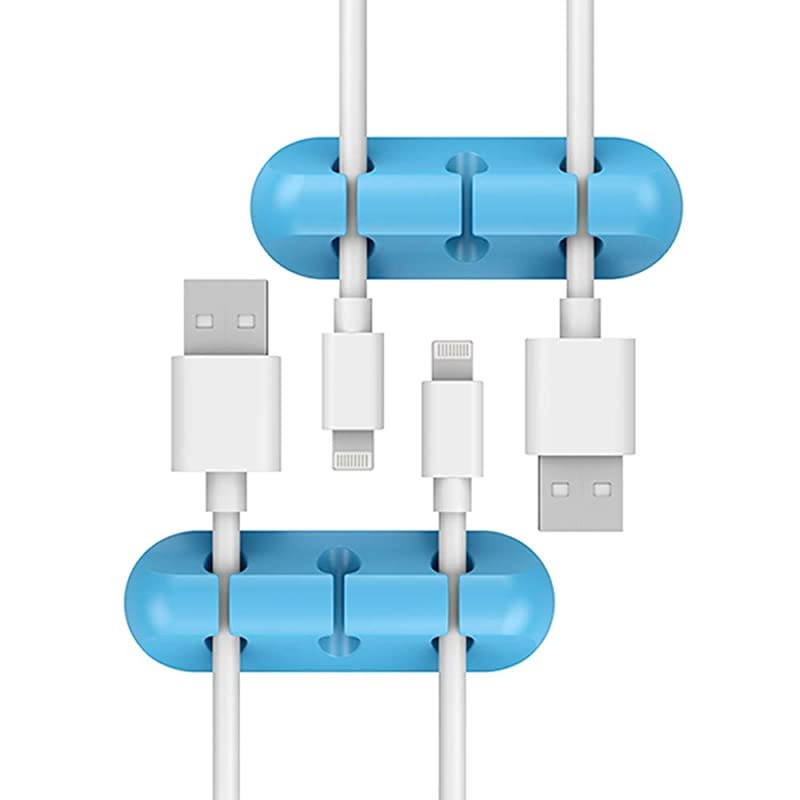 2 Pack Cable Clips  Cord Organizer Cable Management 6mm Wire Holder System Rubber Adhesive Cord Hooks fit Home Office Cubicle Car Desk Accessories