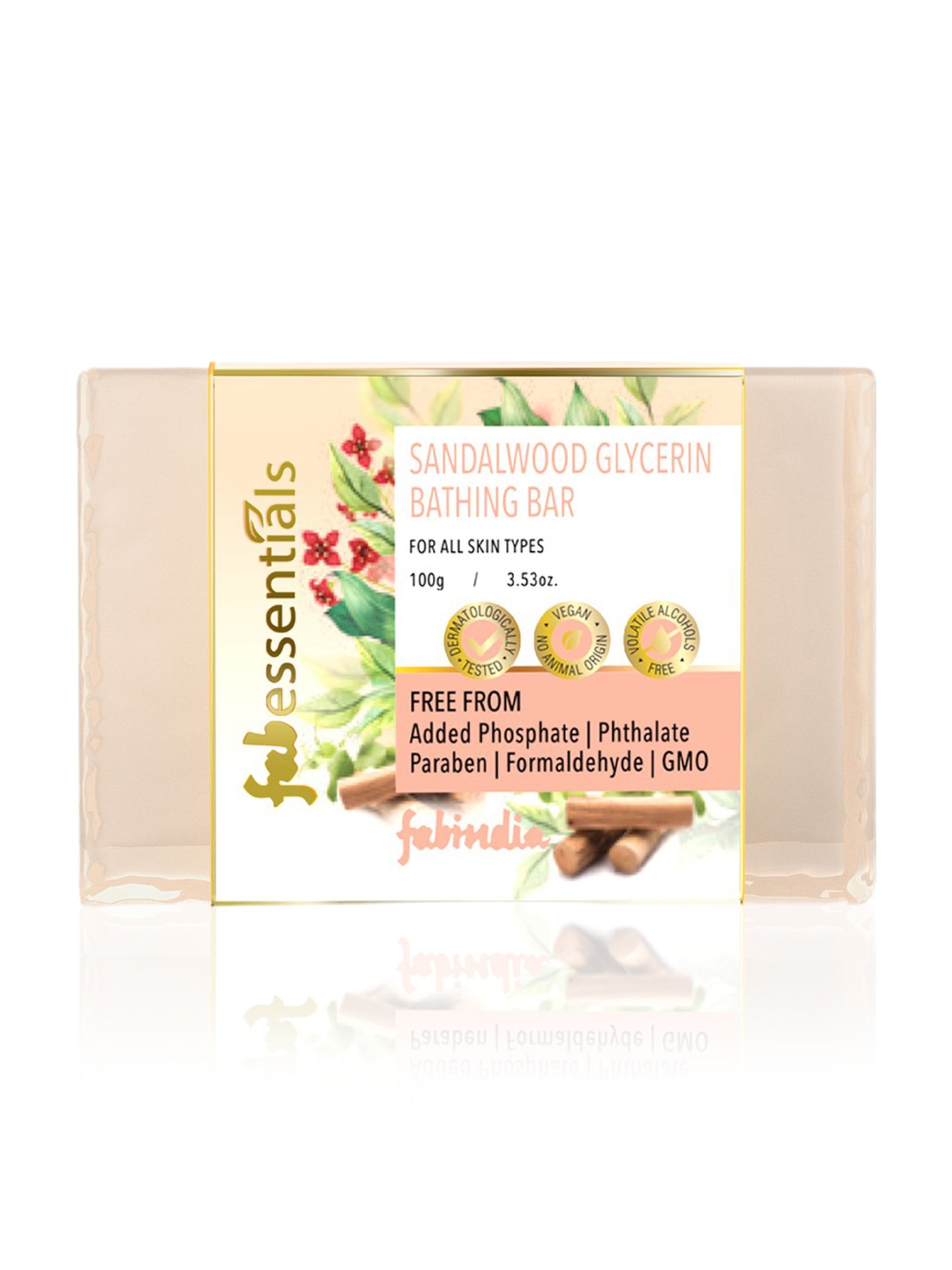 Fabessentials Sandalwood Glycerin Bathing Bar - 100 gm