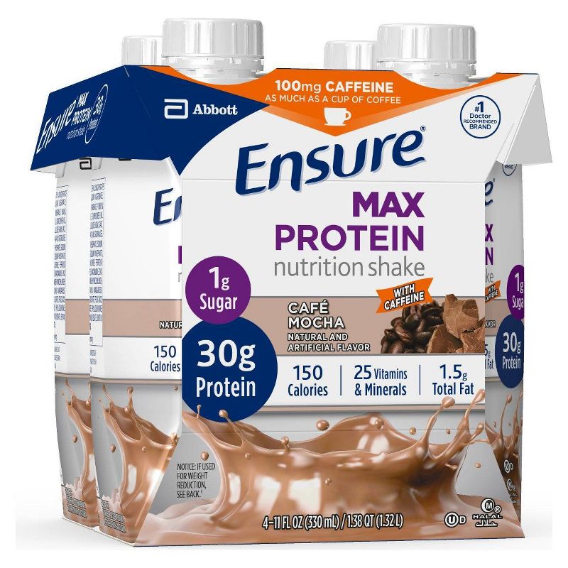 Ensure Max Protein Nutritional Shake - Mocha - 4ct/44 fl oz