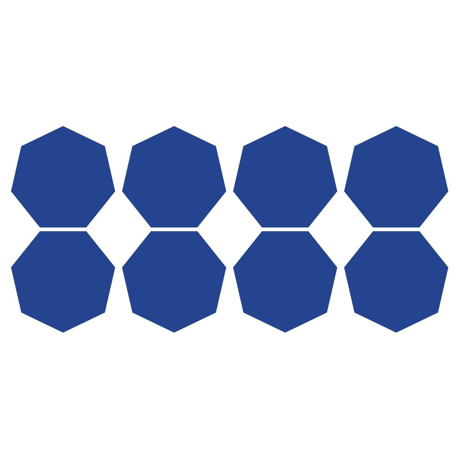 LiteMark 1 Inch Yellow Removable Heptagon Decals - Pack of 160