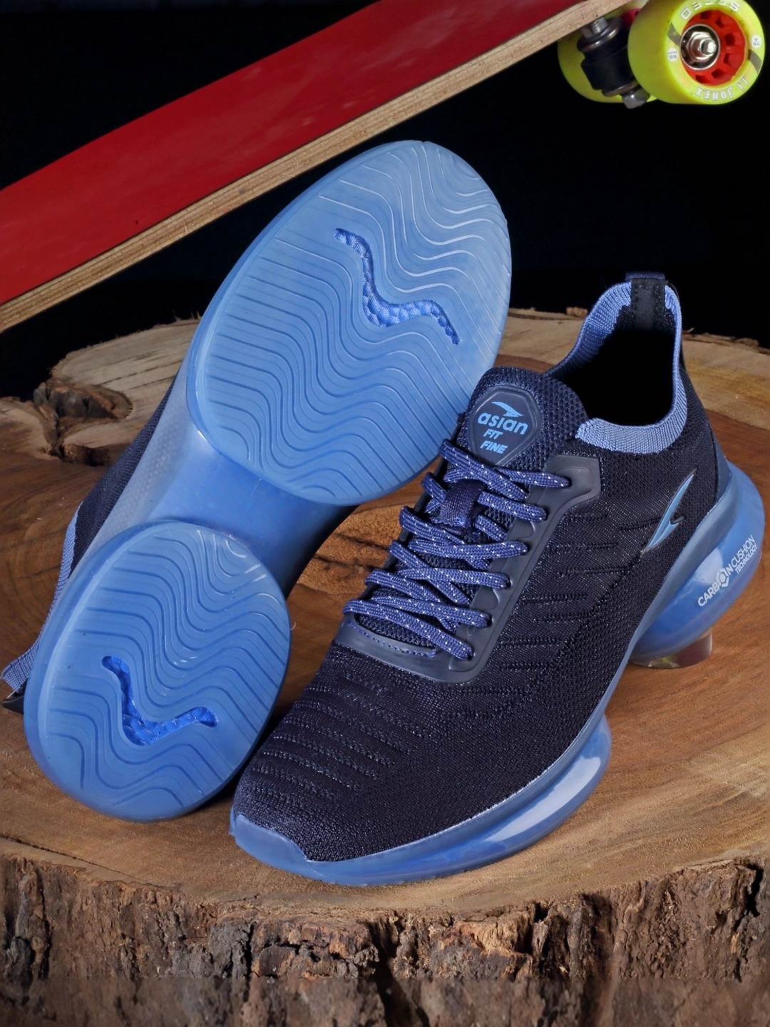 Asian Men's Navy Running Shoes