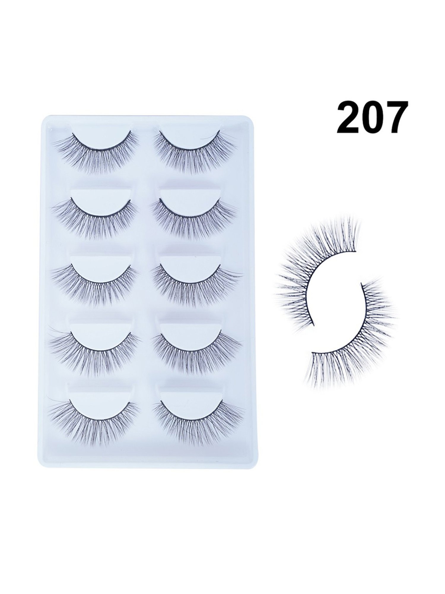 Bronson Professional 6D Fashion Eyelash 207 - Set of 5