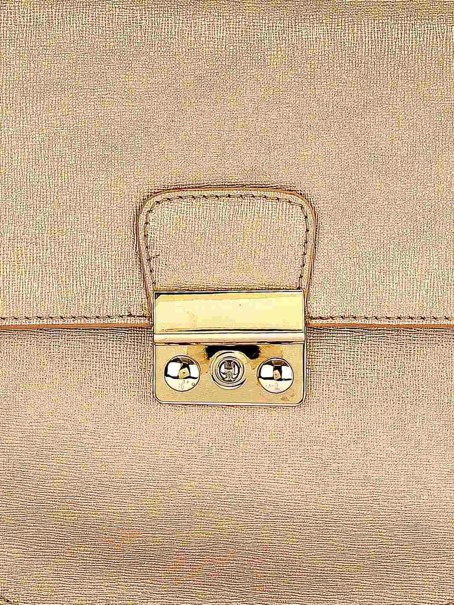 Eske Brittney Golden Solid Medium Sling Handbag