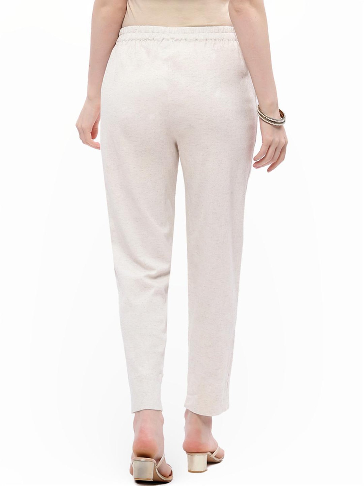 Rangriti Off-White Cotton Pant