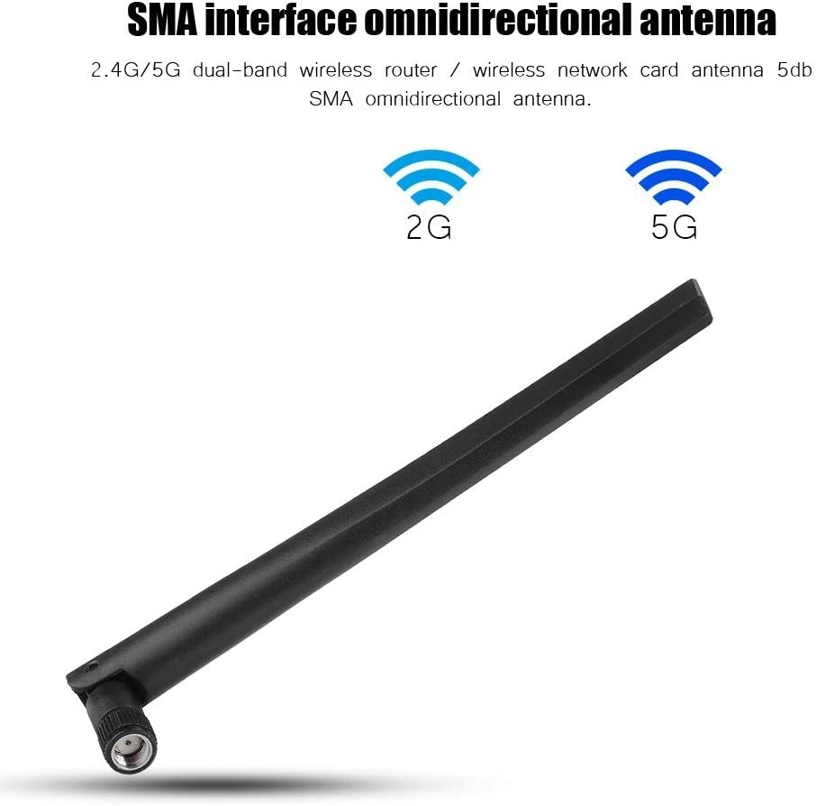 3PCS Dual-Band Router 5dBi 2.4G/5G WiFi Antenna High Gain SMA Antenna WiFi Wireless Network Card External Antenna for for Wireless LAN/WiFi Router Suitable for ASUS RT-AC68u AC66U