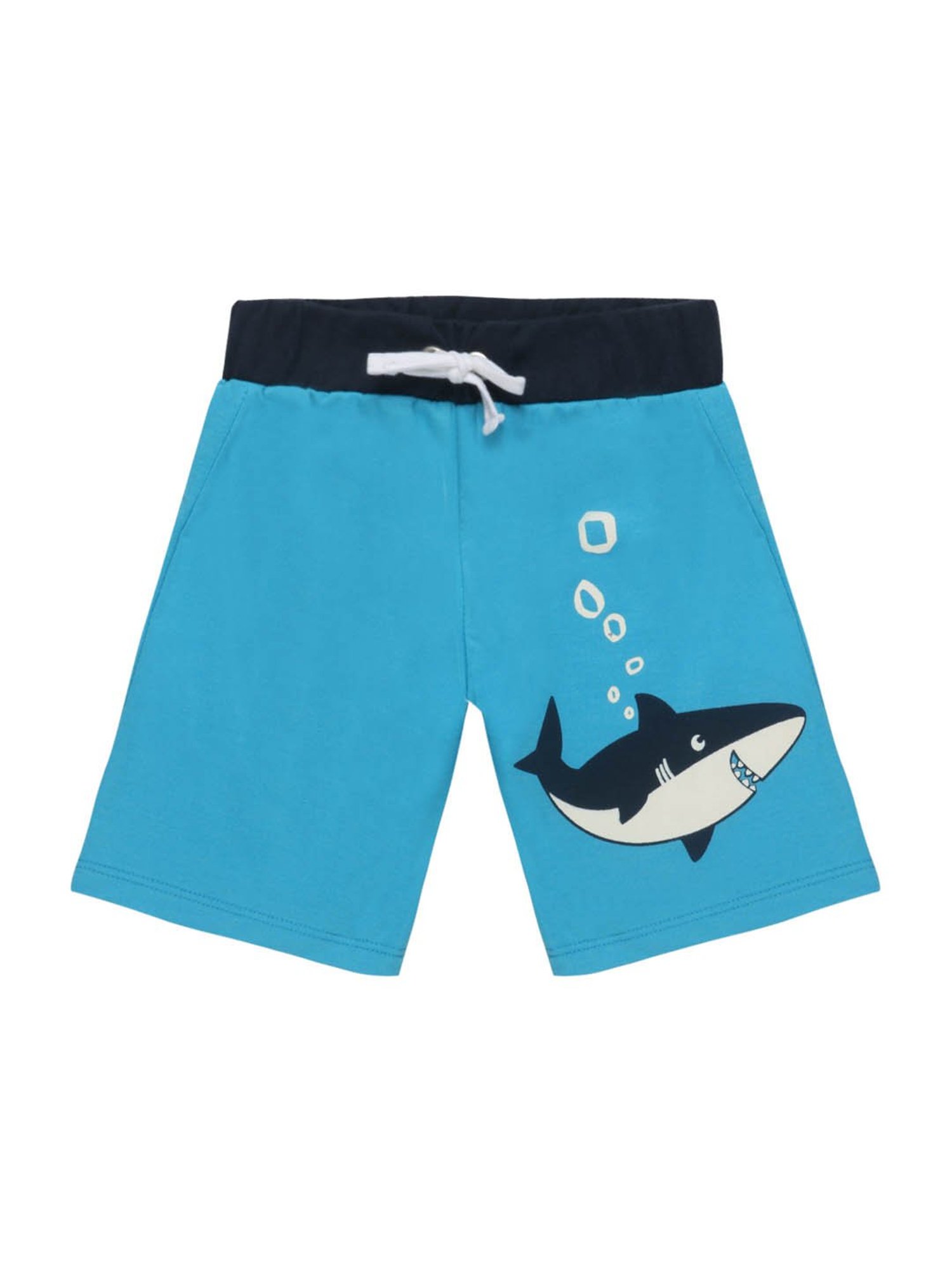 Lazy Shark Kids Grey & Blue Printed  T-Shirt with  Shorts