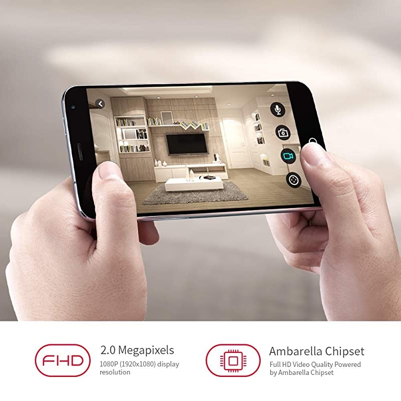 Z2 1080P FHD Video Baby Monitor with Camera and Audio,2.4/5Ghz Dual Band Wireless Indoor Cameras for Home Security with Pan&Tilt 4X Optical Zoom,Night Vision