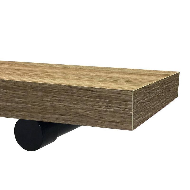 24" Floating Bracket Shelf Driftwood- InPlace