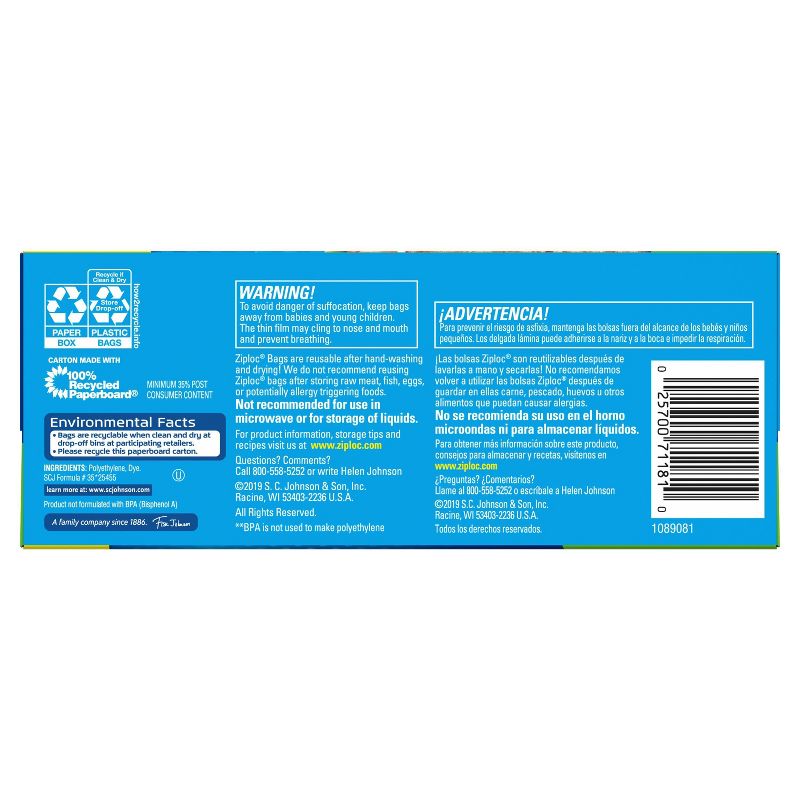 Ziploc Sandwich Bags - 100ct