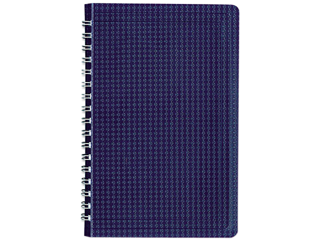 Blueline B40-82 Poly Cover Notebook, 6 x 9 3/8, 80 Sheets, Ruled, Twin Wire Binding, Blue Cover