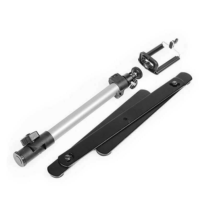 Photo Copy Stand Pico Projector Stand with Phone Clamp Overhead Phone Mount Phone Stand Mini Tripod Adjustable Tabletop Monopod Stand Compatible with SmartPhone