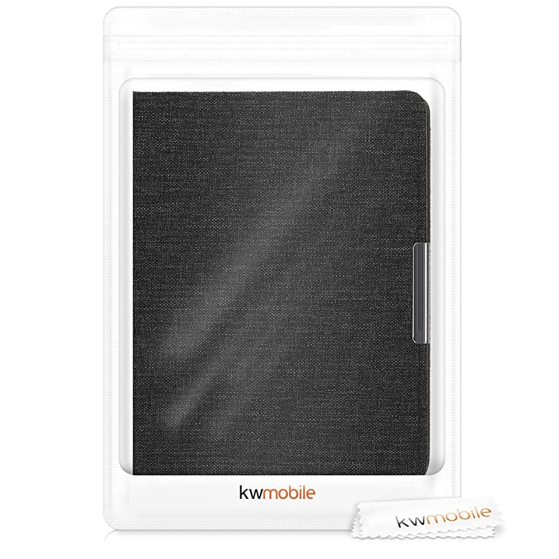 Case Compatible with Pocketbook InkPad 33 Pro Book Style Fabric eReader Cover Flip Folio Case Fabric Dark Grey