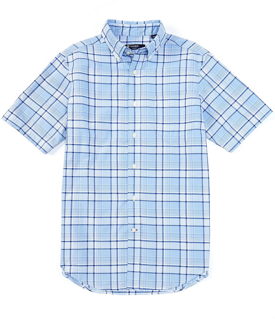 Cremieux Short-Sleeve Plaid Oxford Woven Shirt