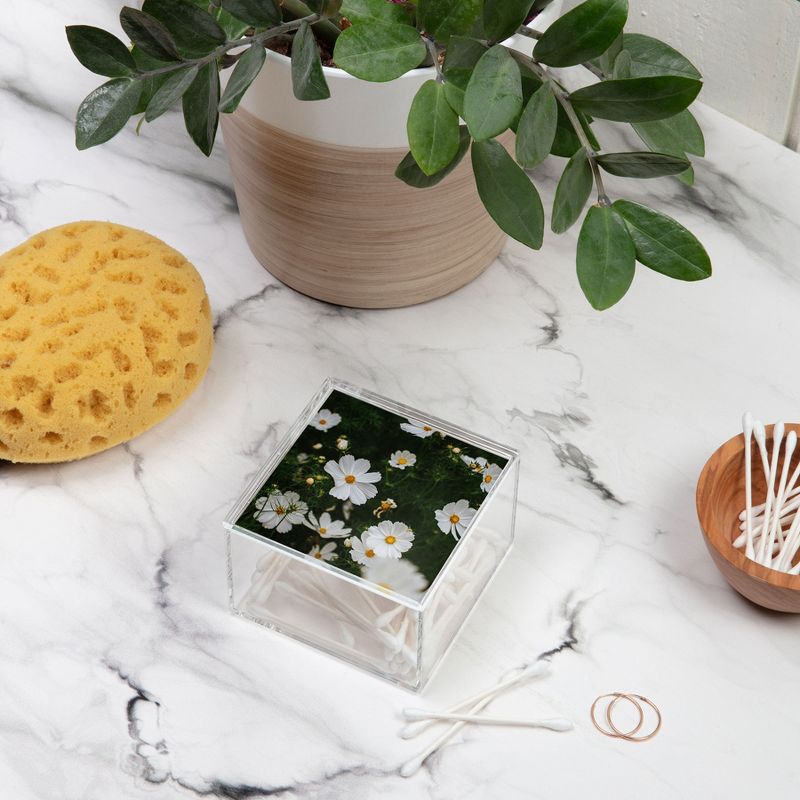 Hello Twiggs White Cosmos 4" x 4" Acrylic Box - Deny Designs