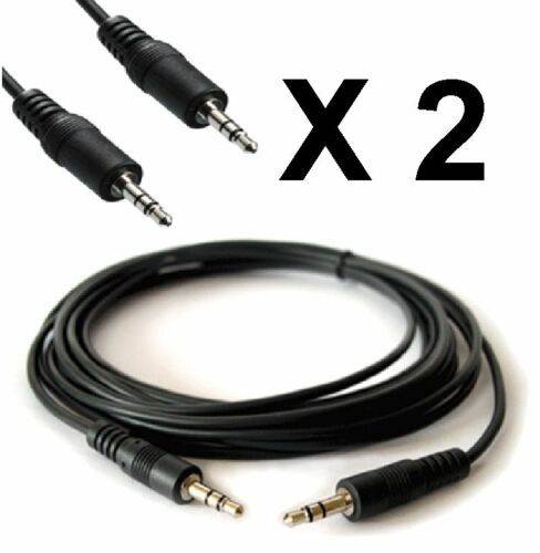 2 Units of 6 feet 3.5 mm Male to Male M/M Jack Audio Stereo Cable For PC MP3 etc