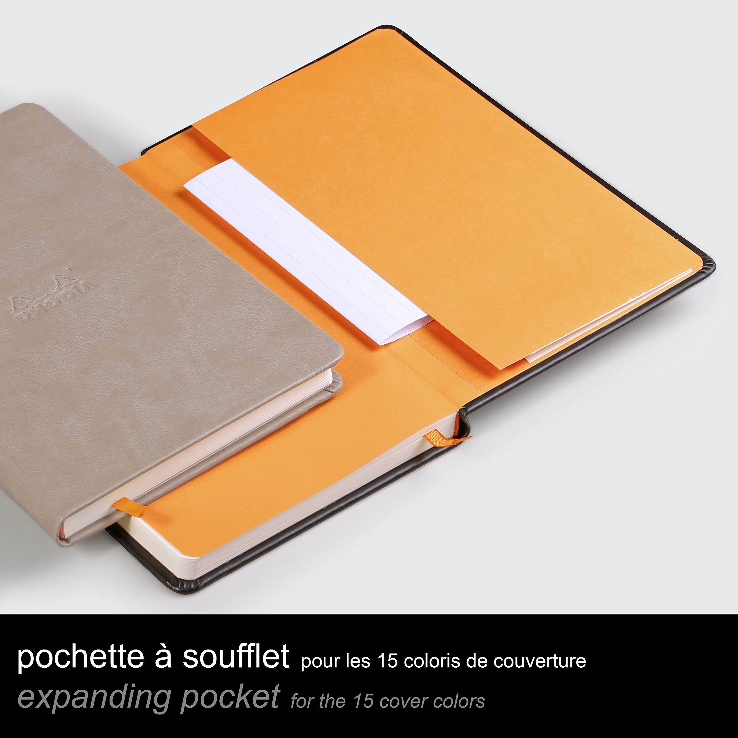 Rhodia Rhodiarama A5 Webnotebook, 5.5 in x 8.25, Lined - Black (118742)